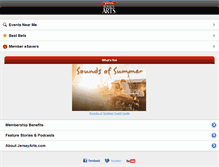 Tablet Screenshot of m.jerseyarts.com